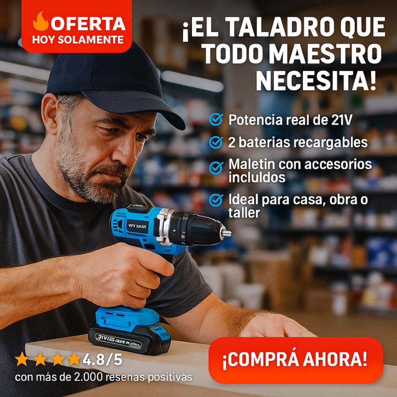 Taladro Inalámbrico 2 Baterias