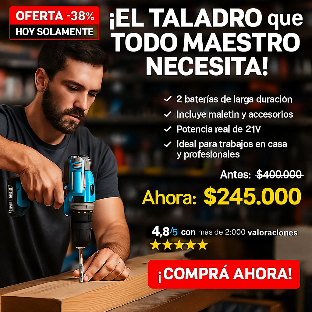 Taladro Inalámbrico 2 Baterias